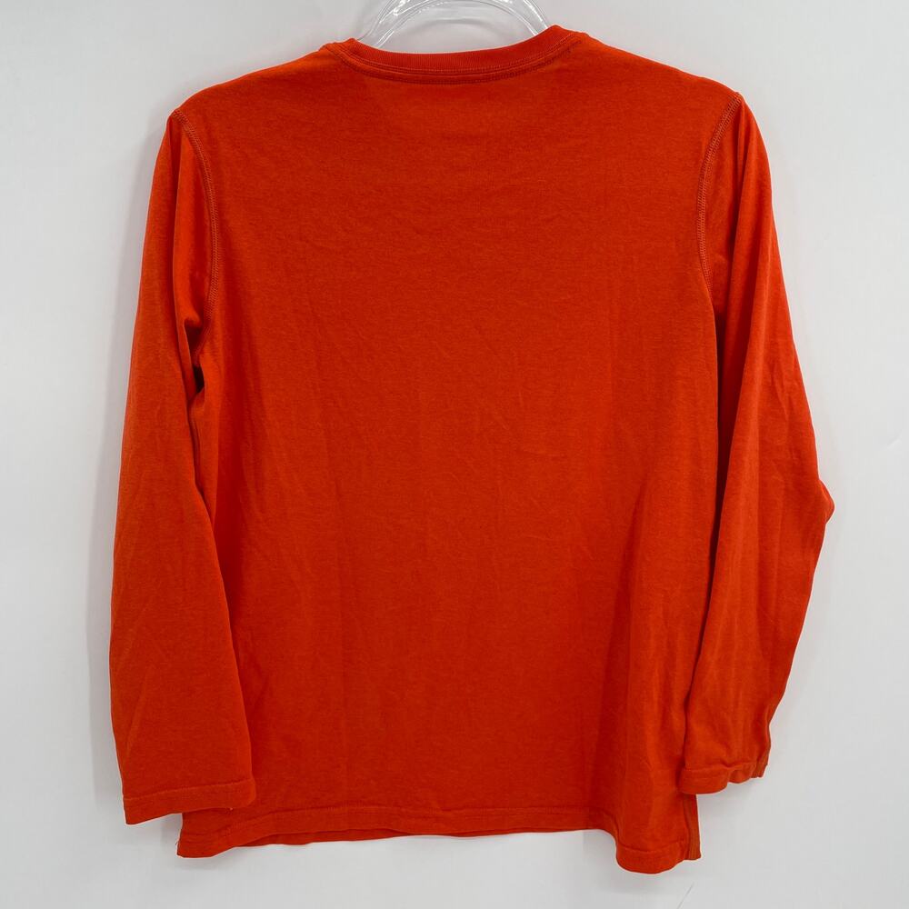 NIKE Youth Long Sleeve Shirt Size XL Orange Swoosh Logo Jersey Knit Layering - Picture 2 of 6